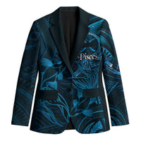 Personalised Polynesia Zodiac Pisces Blazer Galaxy Polynesian Pattern Chest Tattoo Style LT14 Unisex Blue - Polynesian Pride