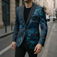 Personalised Polynesia Zodiac Pisces Blazer Galaxy Polynesian Pattern Chest Tattoo Style LT14 - Polynesian Pride