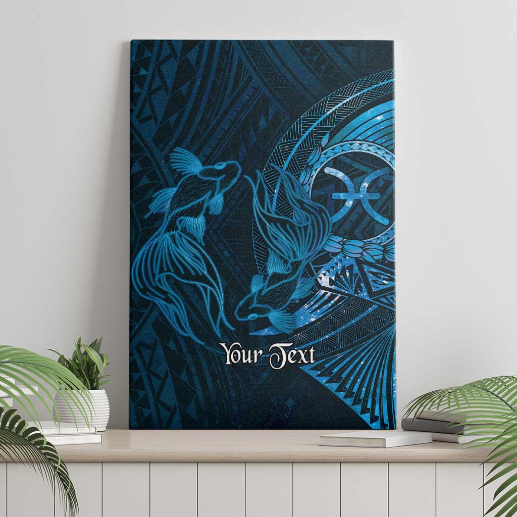 Personalised Polynesia Zodiac Pisces Canvas Wall Art Galaxy Polynesian Pattern Chest Tattoo Style LT14 - Polynesian Pride