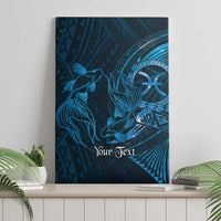 Personalised Polynesia Zodiac Pisces Canvas Wall Art Galaxy Polynesian Pattern Chest Tattoo Style LT14 - Polynesian Pride