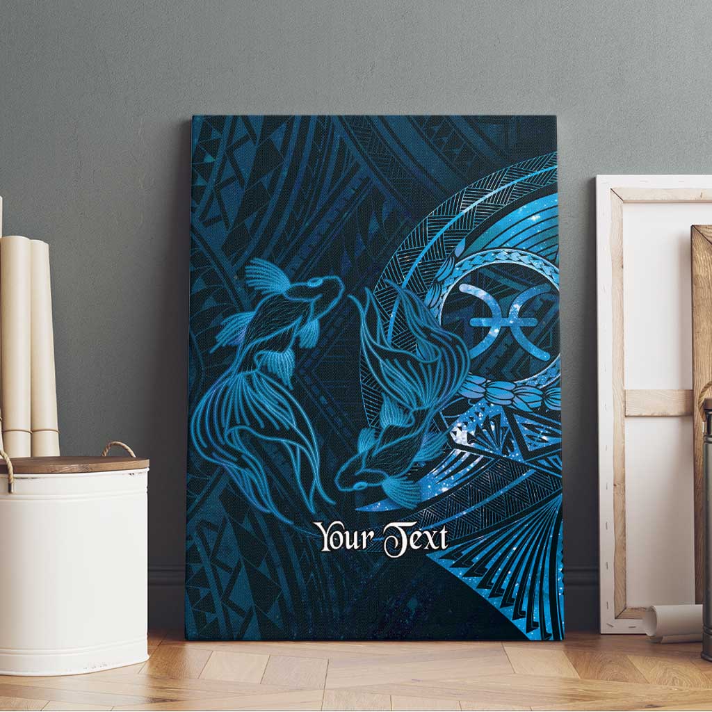 Personalised Polynesia Zodiac Pisces Canvas Wall Art Galaxy Polynesian Pattern Chest Tattoo Style LT14 - Polynesian Pride