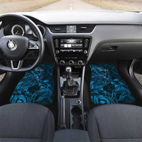 Personalised Polynesia Zodiac Pisces Car Mats Galaxy Polynesian Pattern Chest Tattoo Style LT14 Set 2pcs - Front Blue - Polynesian Pride