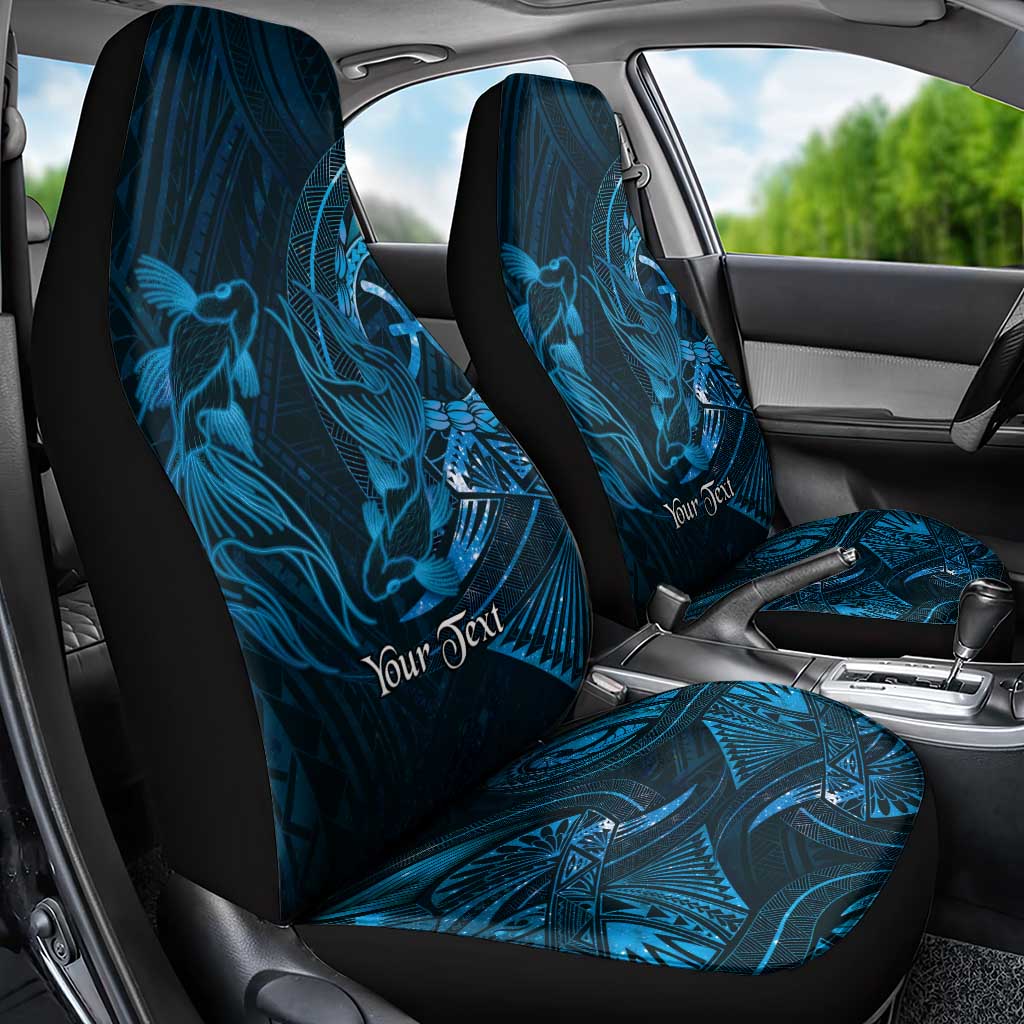 Personalised Polynesia Zodiac Pisces Car Seat Cover Galaxy Polynesian Pattern Chest Tattoo Style LT14 - Polynesian Pride