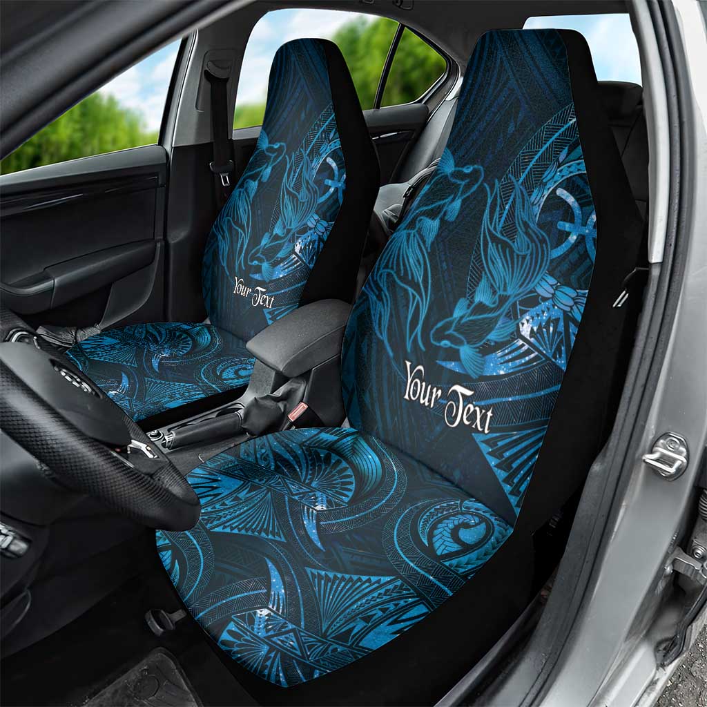 Personalised Polynesia Zodiac Pisces Car Seat Cover Galaxy Polynesian Pattern Chest Tattoo Style LT14 - Polynesian Pride