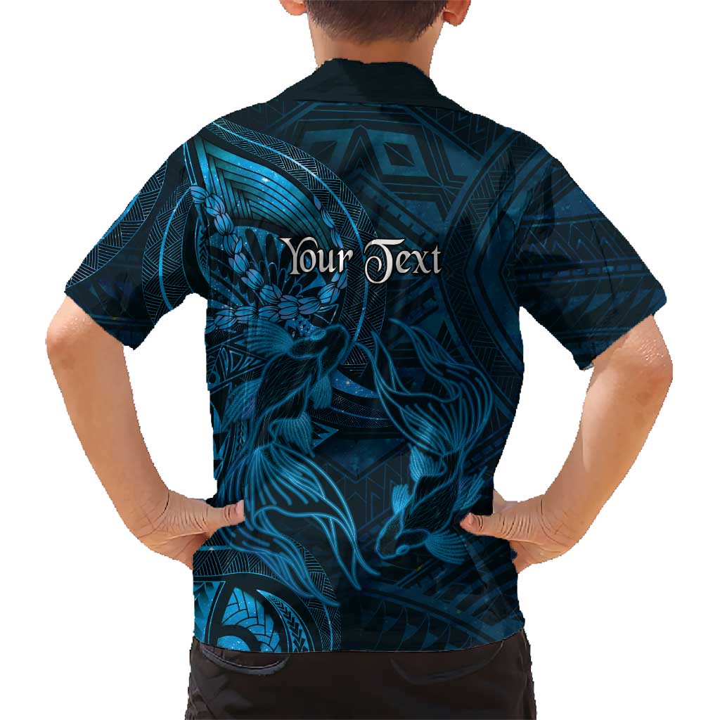Personalised Polynesia Zodiac Pisces Family Matching Long Sleeve Bodycon Dress and Hawaiian Shirt Galaxy Polynesian Pattern Chest Tattoo Style LT14 - Polynesian Pride