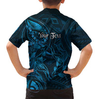 Personalised Polynesia Zodiac Pisces Family Matching Off The Shoulder Long Sleeve Dress and Hawaiian Shirt Galaxy Polynesian Pattern Chest Tattoo Style LT14 - Polynesian Pride