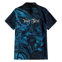 Personalised Polynesia Zodiac Pisces Family Matching Off The Shoulder Long Sleeve Dress and Hawaiian Shirt Galaxy Polynesian Pattern Chest Tattoo Style LT14 - Polynesian Pride