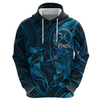 Personalised Polynesia Zodiac Pisces Hoodie Galaxy Polynesian Pattern Chest Tattoo Style