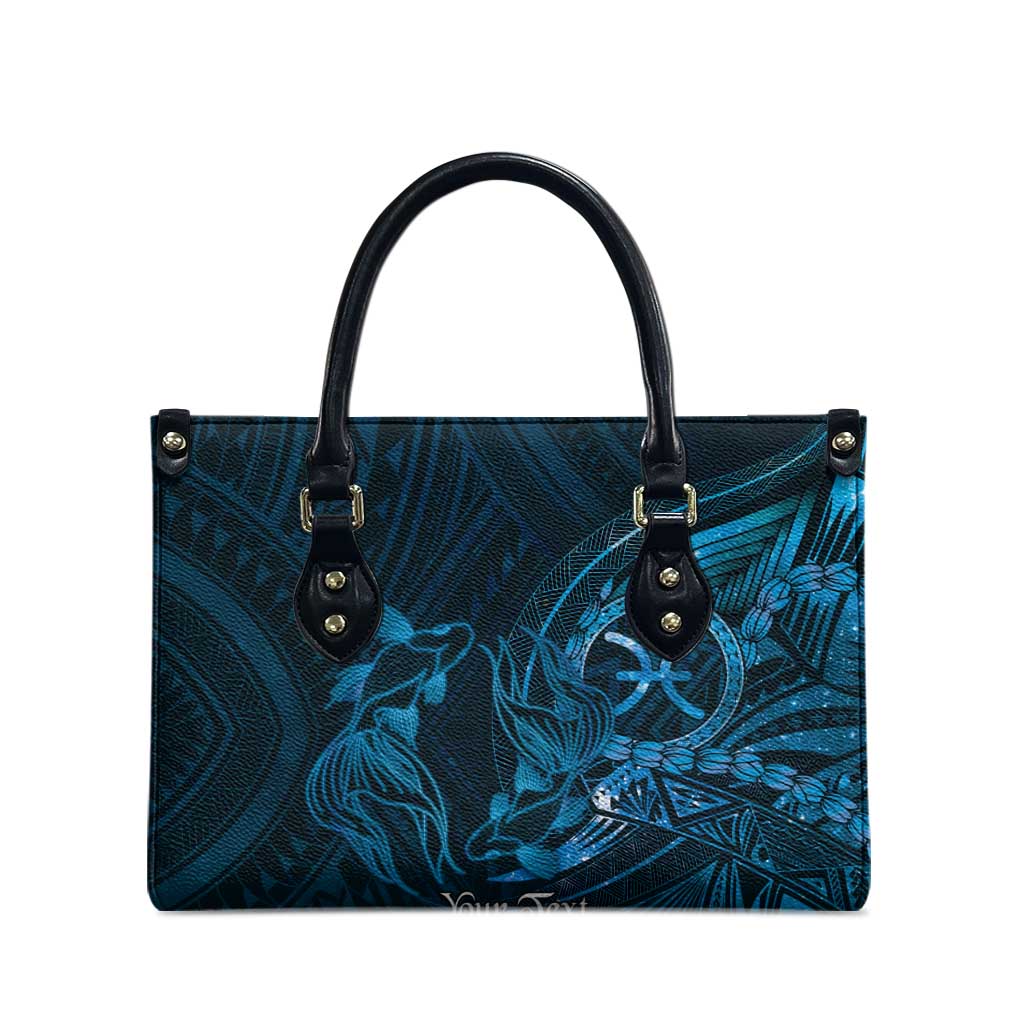 Personalised Polynesia Zodiac Pisces Leather Bag Galaxy Polynesian Pattern Chest Tattoo Style
