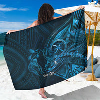 Personalised Polynesia Zodiac Pisces Sarong Galaxy Polynesian Pattern Chest Tattoo Style LT14 One Size 44 x 66 inches Blue - Polynesian Pride