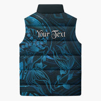 Personalised Polynesia Zodiac Pisces Sleeveless Puffer Jacket Galaxy Polynesian Pattern Chest Tattoo Style LT14 - Polynesian Pride
