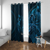 Personalised Polynesia Zodiac Pisces Window Curtain Galaxy Polynesian Pattern Chest Tattoo Style