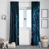 Personalised Polynesia Zodiac Pisces Window Curtain Galaxy Polynesian Pattern Chest Tattoo Style