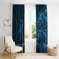 Personalised Polynesia Zodiac Pisces Window Curtain Galaxy Polynesian Pattern Chest Tattoo Style