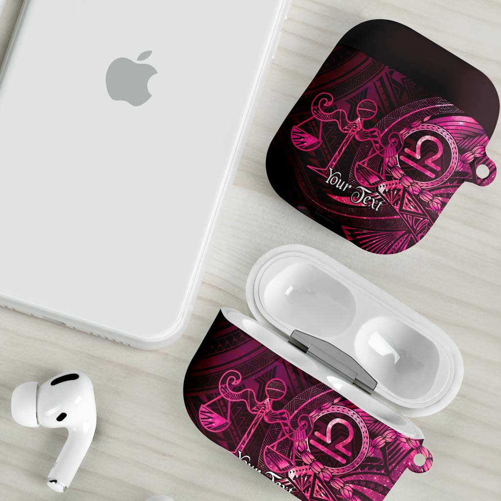 Personalised Polynesia Zodiac Libra AirPods Case Galaxy Polynesian Pattern Chest Tattoo Style