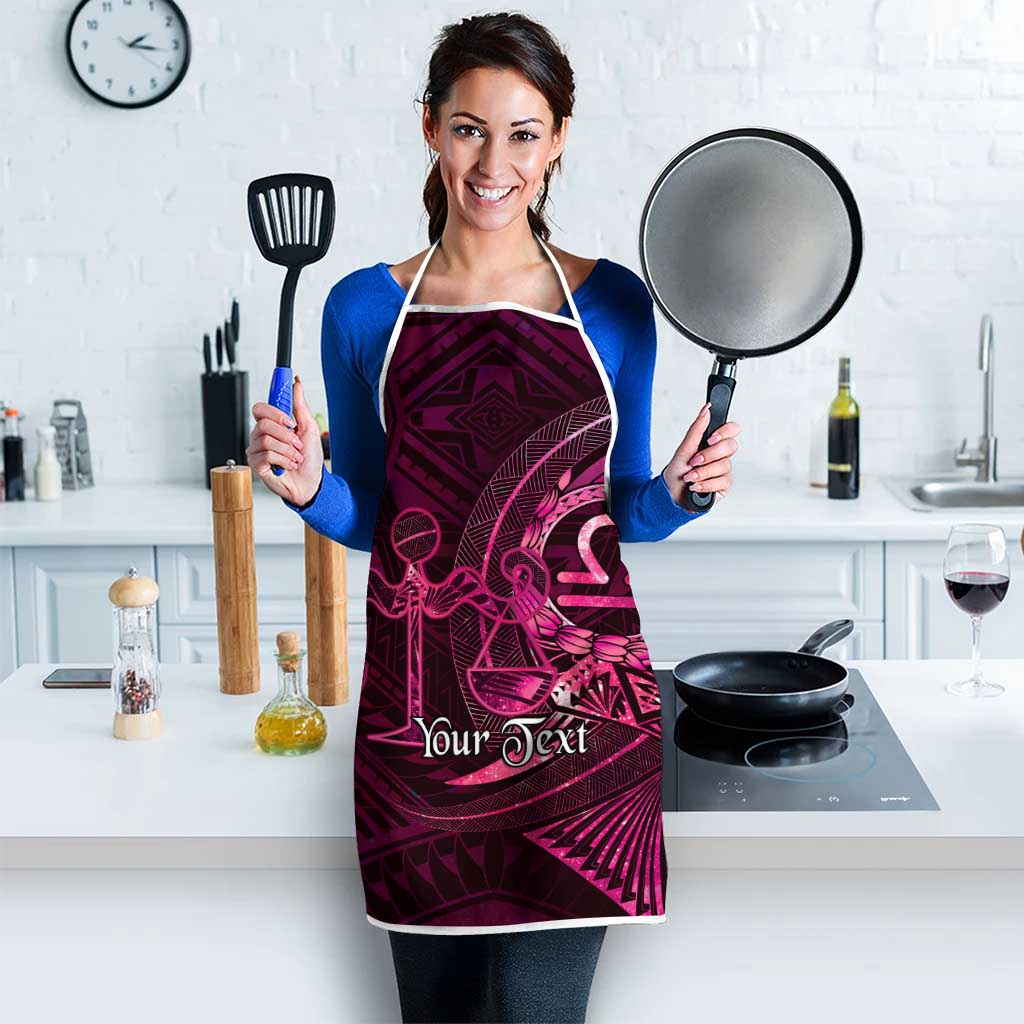 Personalised Polynesia Zodiac Libra Apron Galaxy Polynesian Pattern Chest Tattoo Style