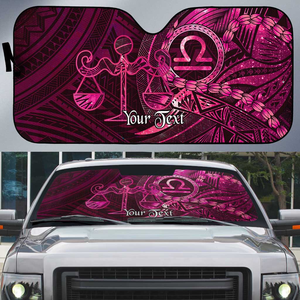 Personalised Polynesia Zodiac Libra Auto Sun Shade Galaxy Polynesian Pattern Chest Tattoo Style