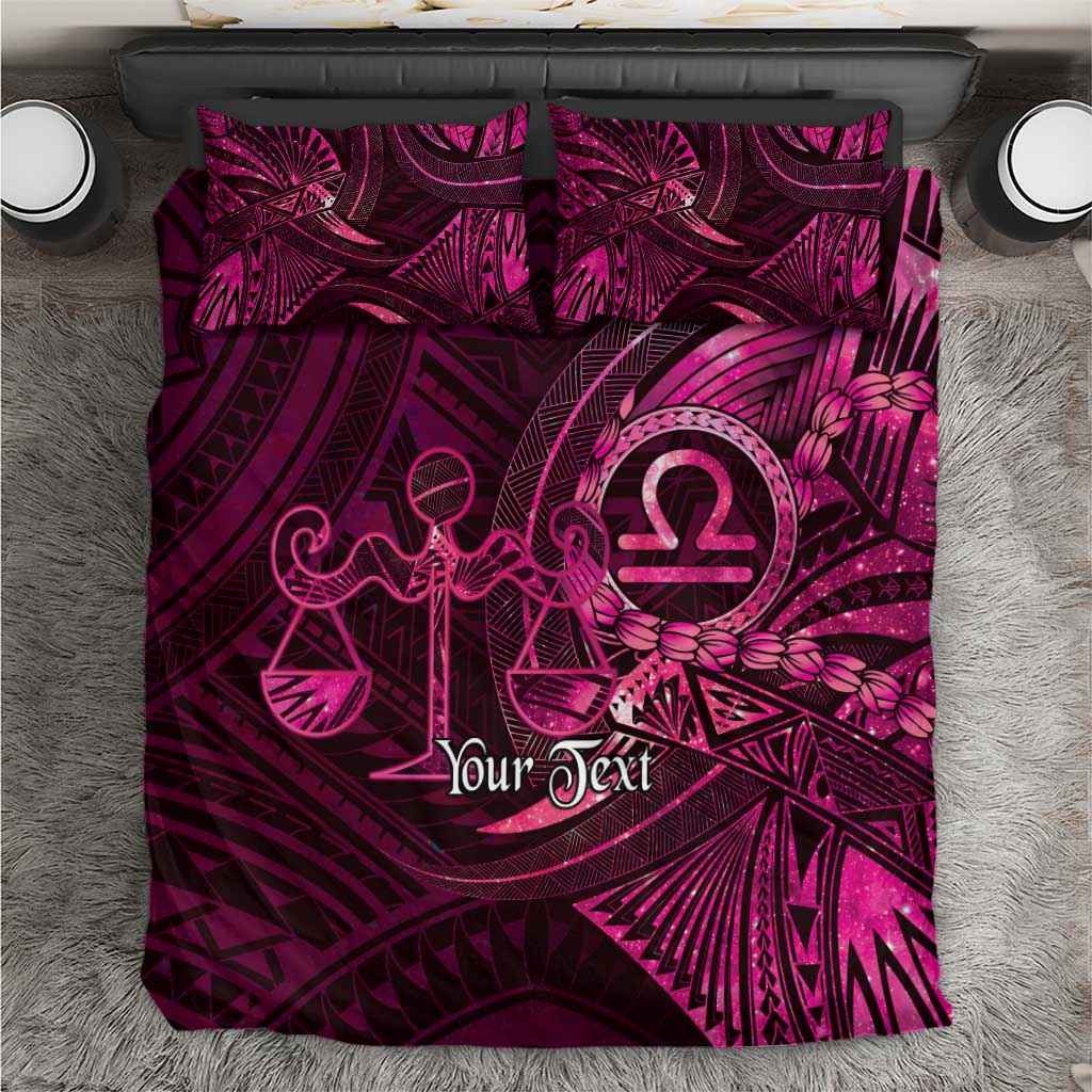 Personalised Polynesia Zodiac Libra Bedding Set Galaxy Polynesian Pattern Chest Tattoo Style