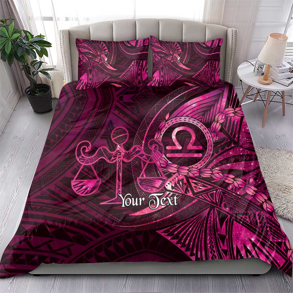 Personalised Polynesia Zodiac Libra Bedding Set Galaxy Polynesian Pattern Chest Tattoo Style