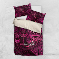 Personalised Polynesia Zodiac Libra Bedding Set Galaxy Polynesian Pattern Chest Tattoo Style