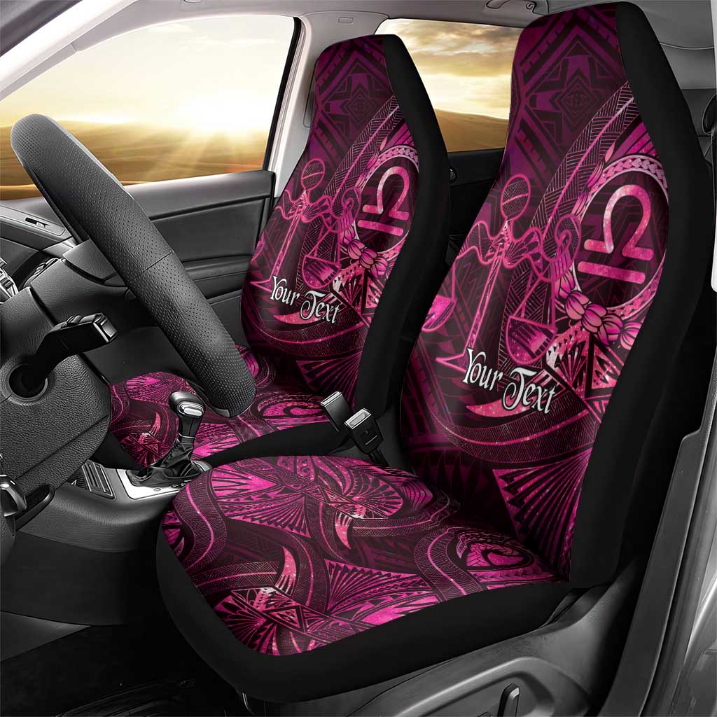 Personalised Polynesia Zodiac Libra Car Seat Cover Galaxy Polynesian Pattern Chest Tattoo Style LT14 - Polynesian Pride