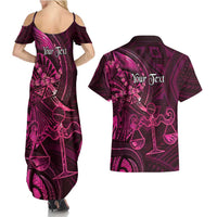 Personalised Polynesia Zodiac Libra Couples Matching Summer Maxi Dress and Hawaiian Shirt Galaxy Polynesian Pattern Chest Tattoo Style LT14 - Polynesian Pride