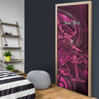 Personalised Polynesia Zodiac Libra Door Cover Galaxy Polynesian Pattern Chest Tattoo Style