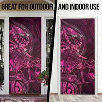 Personalised Polynesia Zodiac Libra Door Cover Galaxy Polynesian Pattern Chest Tattoo Style