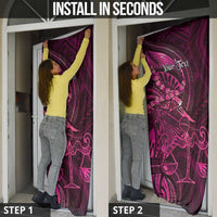 Personalised Polynesia Zodiac Libra Door Cover Galaxy Polynesian Pattern Chest Tattoo Style
