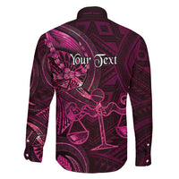 Personalised Polynesia Zodiac Libra Family Matching Mermaid Dress and Hawaiian Shirt Galaxy Polynesian Pattern Chest Tattoo Style LT14 - Polynesian Pride