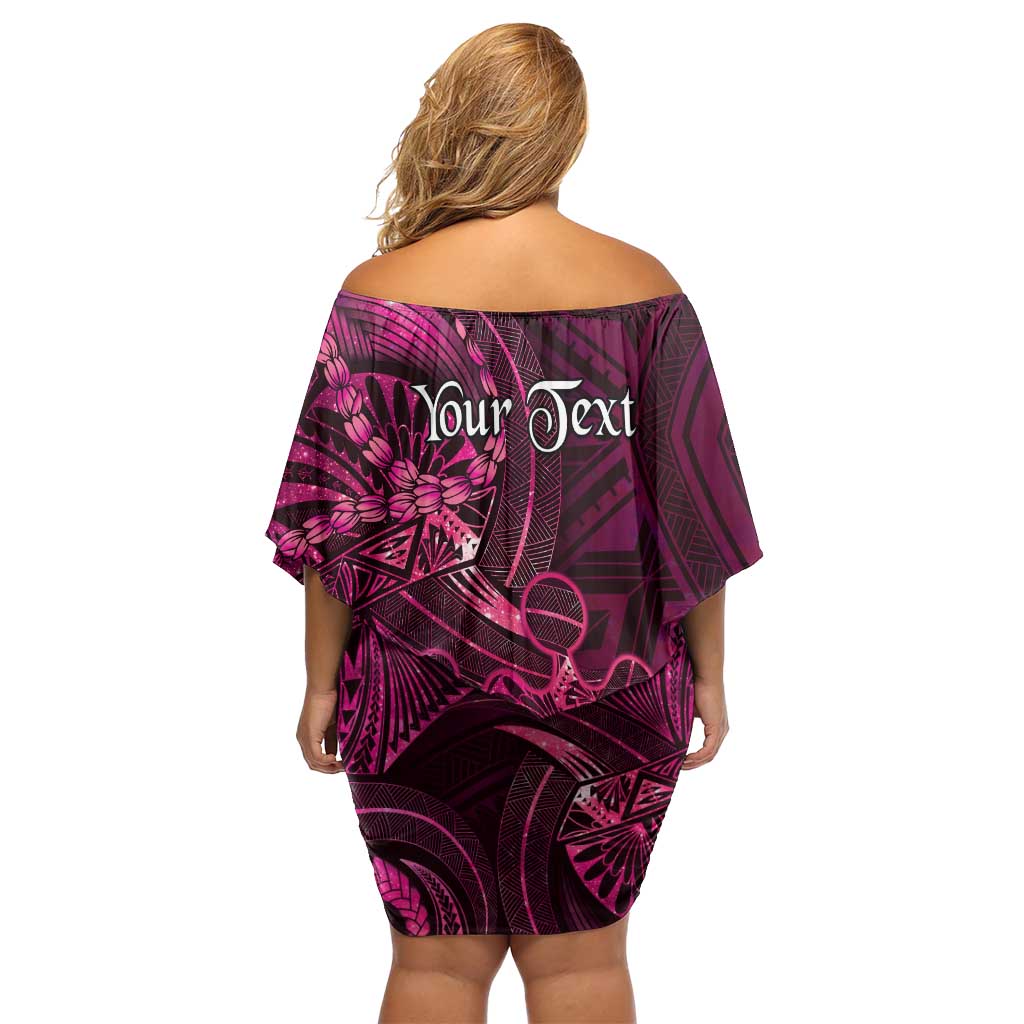 Personalised Polynesia Zodiac Libra Family Matching Off Shoulder Short Dress and Hawaiian Shirt Galaxy Polynesian Pattern Chest Tattoo Style LT14 - Polynesian Pride