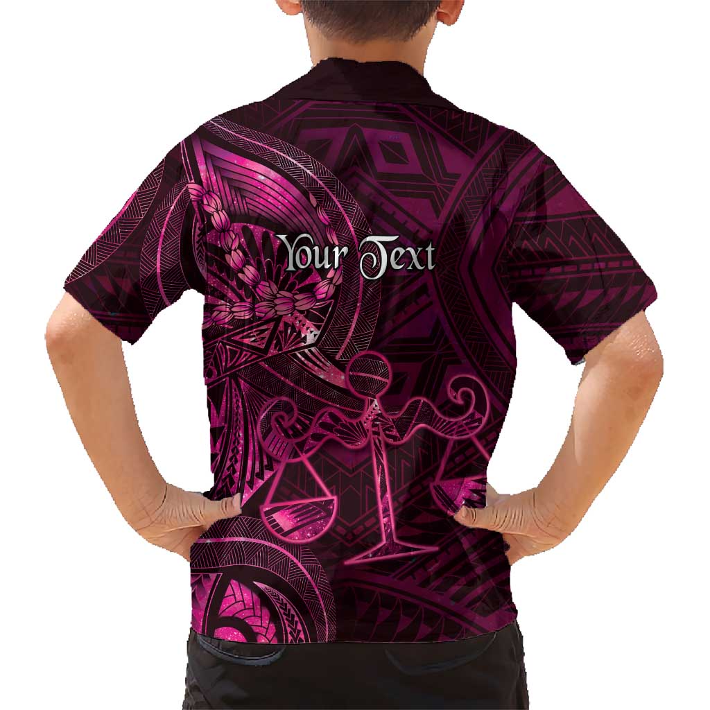 Personalised Polynesia Zodiac Libra Family Matching Tank Maxi Dress and Hawaiian Shirt Galaxy Polynesian Pattern Chest Tattoo Style LT14 - Polynesian Pride