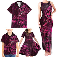 Personalised Polynesia Zodiac Libra Family Matching Tank Maxi Dress and Hawaiian Shirt Galaxy Polynesian Pattern Chest Tattoo Style LT14 - Polynesian Pride