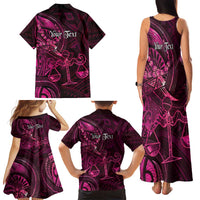 Personalised Polynesia Zodiac Libra Family Matching Tank Maxi Dress and Hawaiian Shirt Galaxy Polynesian Pattern Chest Tattoo Style LT14 - Polynesian Pride