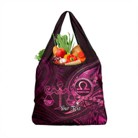 Personalised Polynesia Zodiac Libra Grocery Bag Galaxy Polynesian Pattern Chest Tattoo Style