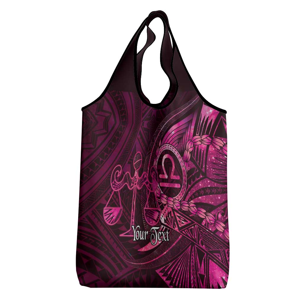 Personalised Polynesia Zodiac Libra Grocery Bag Galaxy Polynesian Pattern Chest Tattoo Style