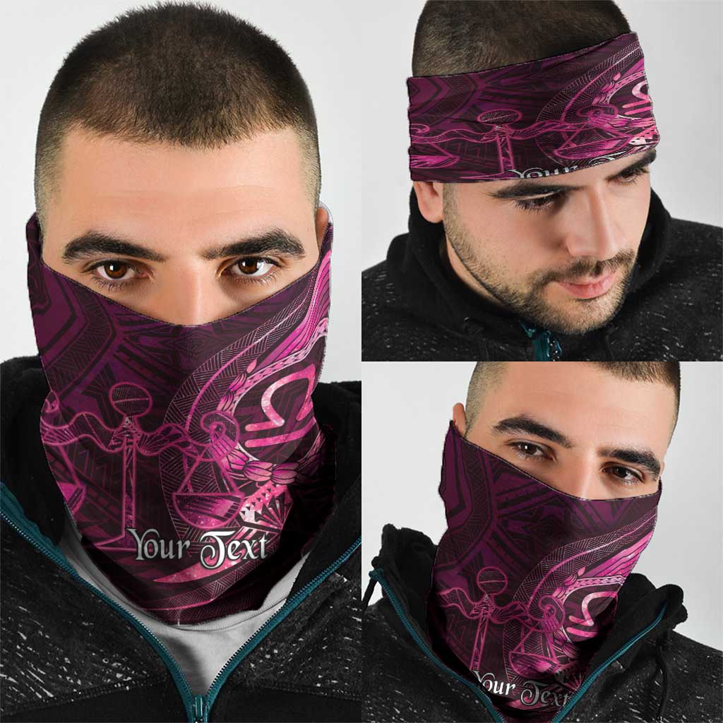 Personalised Polynesia Zodiac Libra Neck Gaiter Galaxy Polynesian Pattern Chest Tattoo Style LT14 - Polynesian Pride