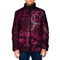 Personalised Polynesia Zodiac Libra Padded Jacket Galaxy Polynesian Pattern Chest Tattoo Style