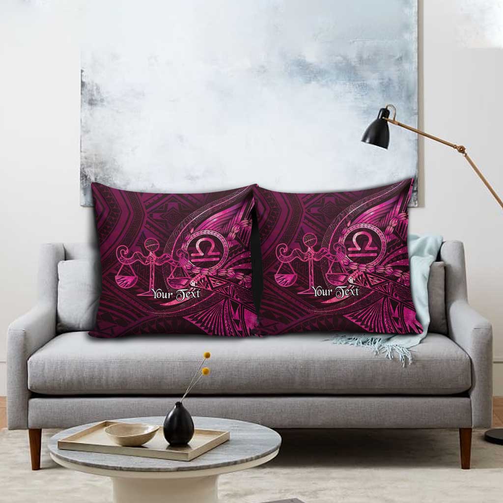 Personalised Polynesia Zodiac Libra Pillow Cover Galaxy Polynesian Pattern Chest Tattoo Style