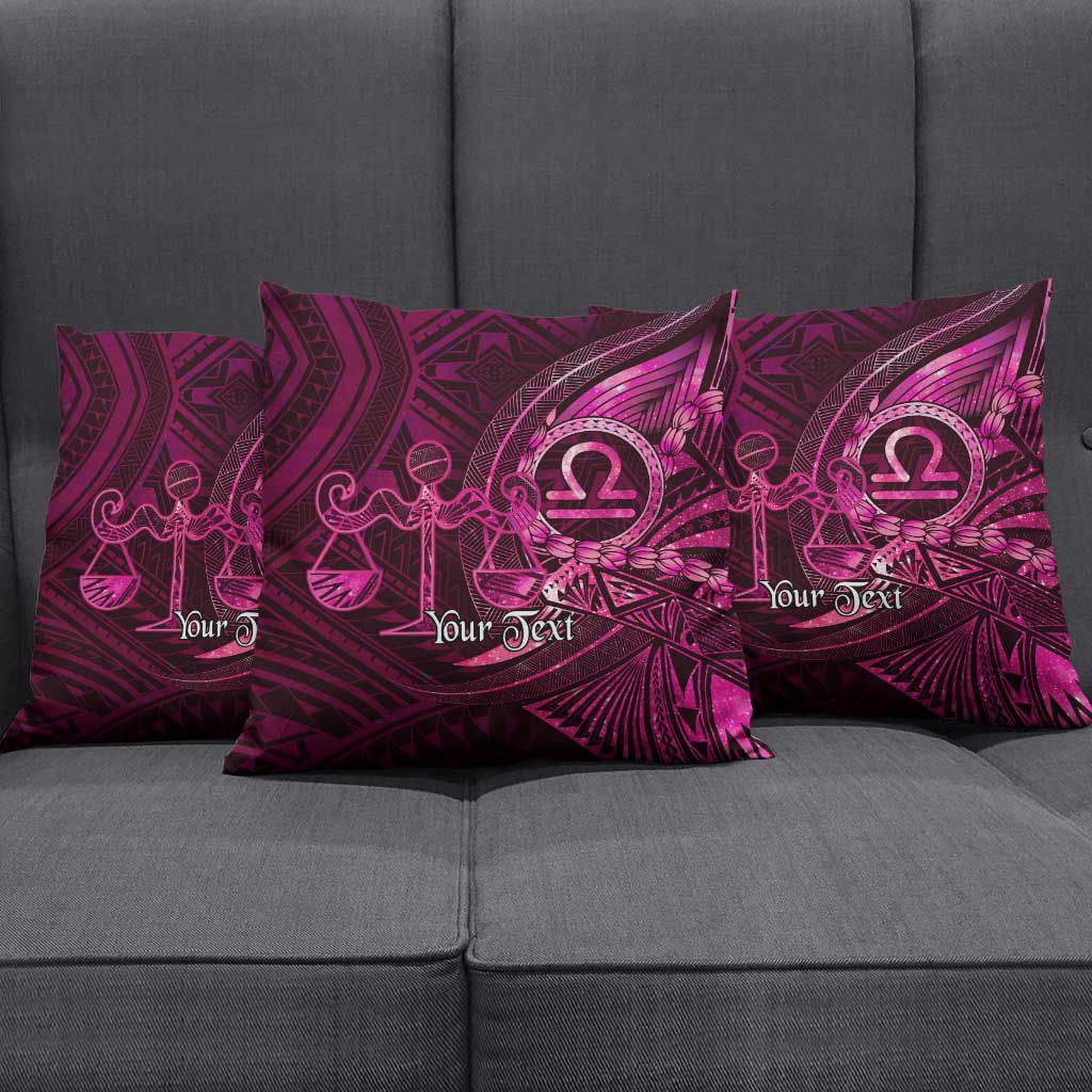 Personalised Polynesia Zodiac Libra Pillow Cover Galaxy Polynesian Pattern Chest Tattoo Style