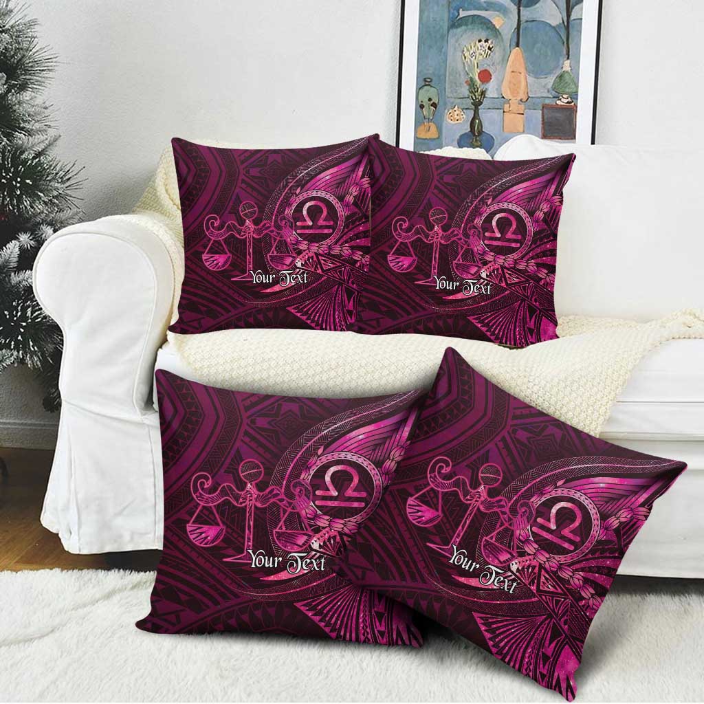 Personalised Polynesia Zodiac Libra Pillow Cover Galaxy Polynesian Pattern Chest Tattoo Style