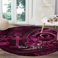Personalised Polynesia Zodiac Libra Round Carpet Galaxy Polynesian Pattern Chest Tattoo Style