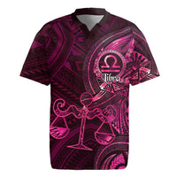 Personalised Polynesia Zodiac Libra Rugby Jersey Galaxy Polynesian Pattern Chest Tattoo Style LT14 Pink - Polynesian Pride