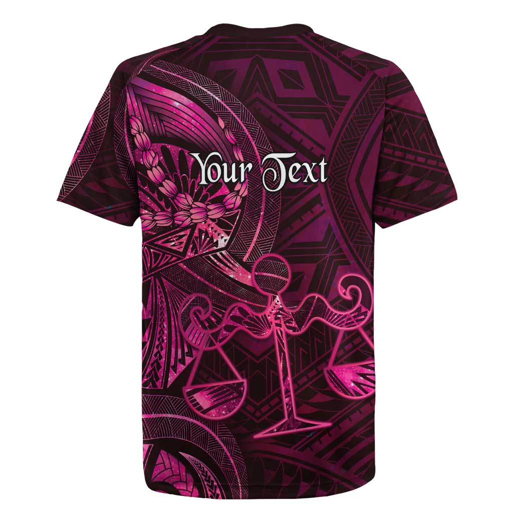 Personalised Polynesia Zodiac Libra Rugby Jersey Galaxy Polynesian Pattern Chest Tattoo Style LT14 - Polynesian Pride