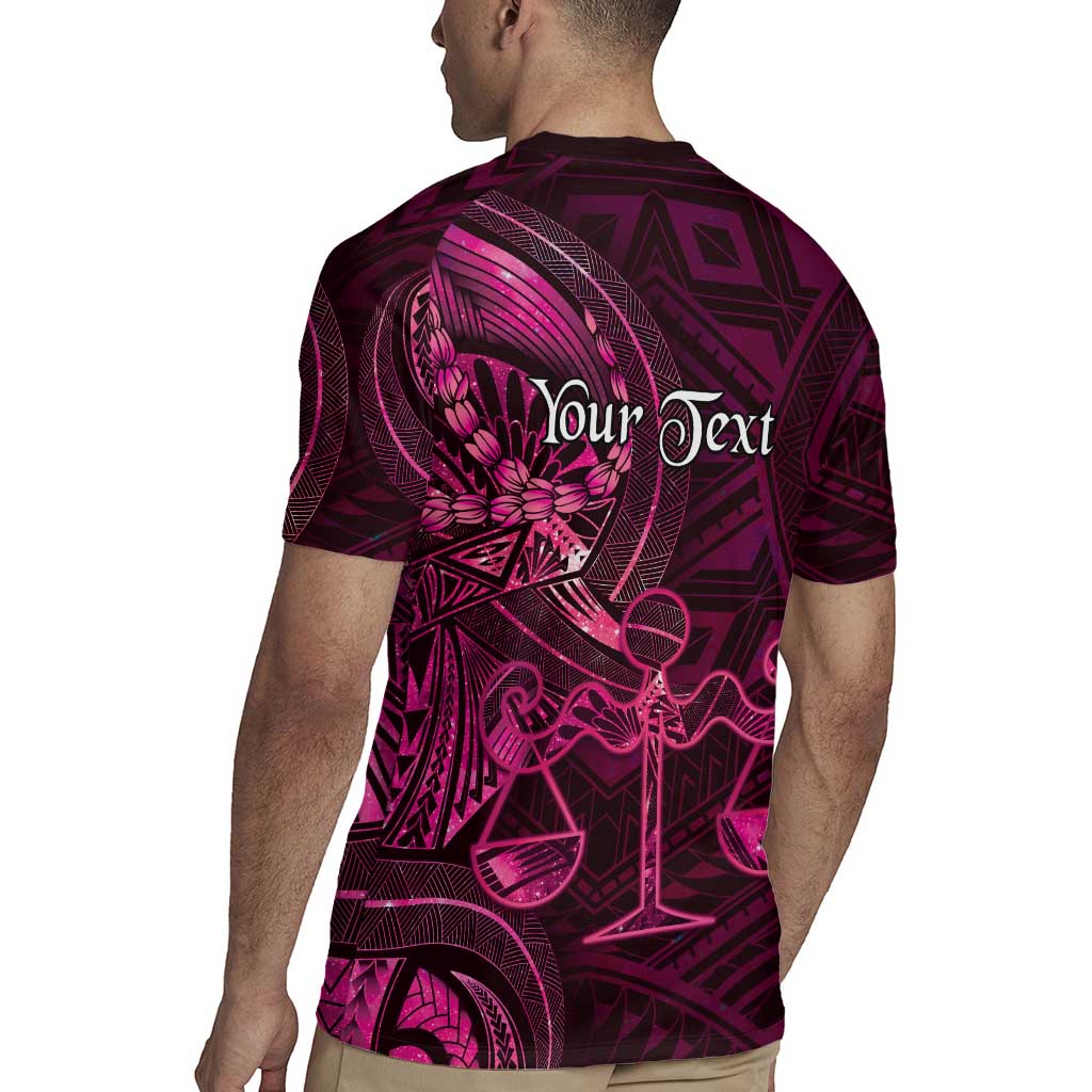 Personalised Polynesia Zodiac Libra Rugby Jersey Galaxy Polynesian Pattern Chest Tattoo Style LT14 - Polynesian Pride