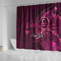 Personalised Polynesia Zodiac Libra Shower Curtain Galaxy Polynesian Pattern Chest Tattoo Style LT14 - Polynesian Pride