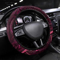 Polynesia Zodiac Libra Steering Wheel Cover Galaxy Polynesian Pattern Chest Tattoo Style LT14 Universal Fit Pink - Polynesian Pride