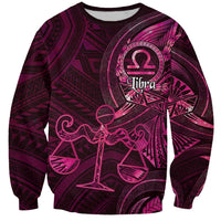 Personalised Polynesia Zodiac Libra Sweatshirt Galaxy Polynesian Pattern Chest Tattoo Style