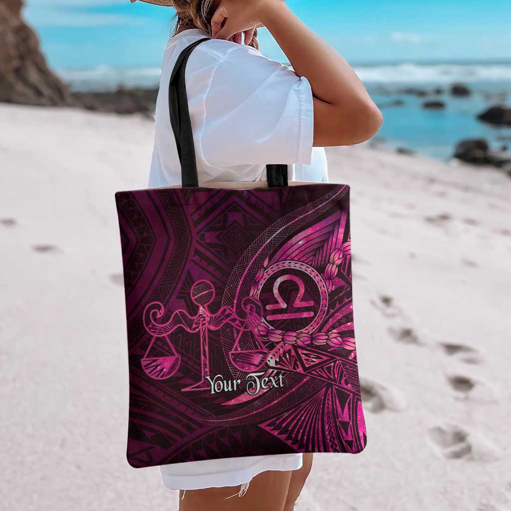 Personalised Polynesia Zodiac Libra Tote Bag Galaxy Polynesian Pattern Chest Tattoo Style LT14 - Polynesian Pride