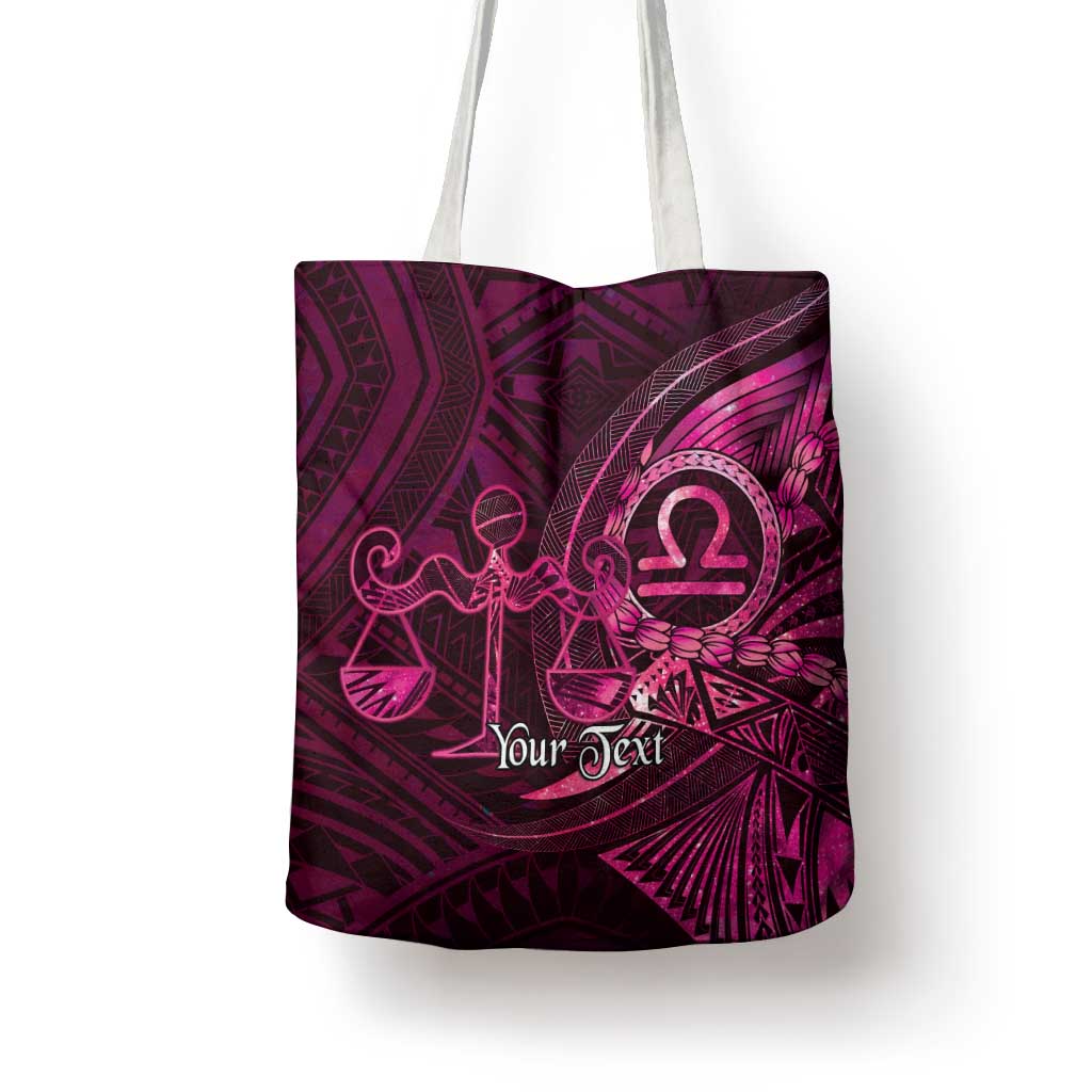 Personalised Polynesia Zodiac Libra Tote Bag Galaxy Polynesian Pattern Chest Tattoo Style LT14 - Polynesian Pride